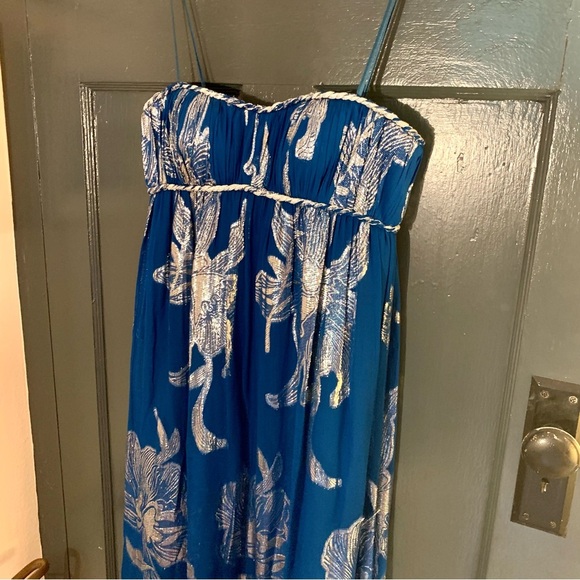 Aidan Mattox silk strapless maxi - Picture 2 of 6